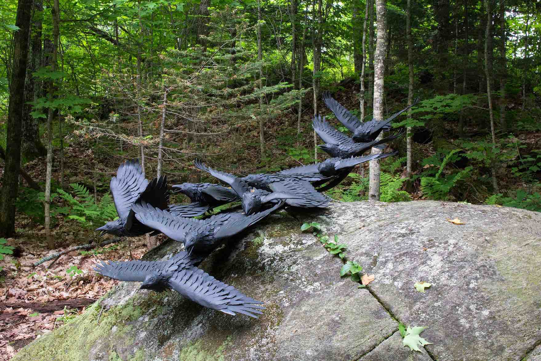 Top things to do in Haliburton Sculpture Forest includes trails and bird sculptures like these